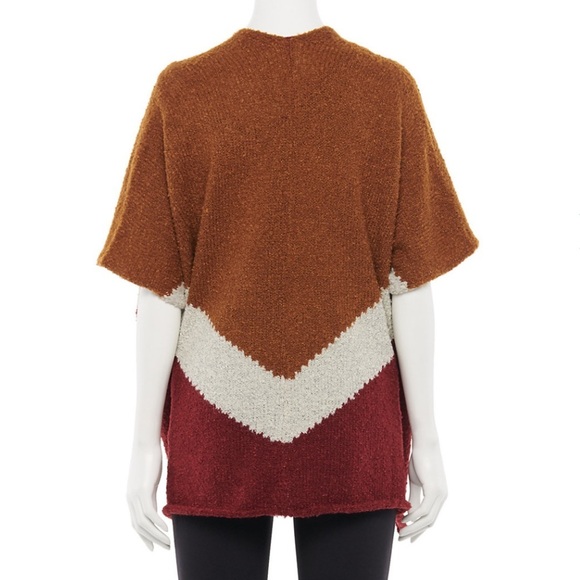 🍁Women’s Colorblock Ruana one size - Picture 10 of 11